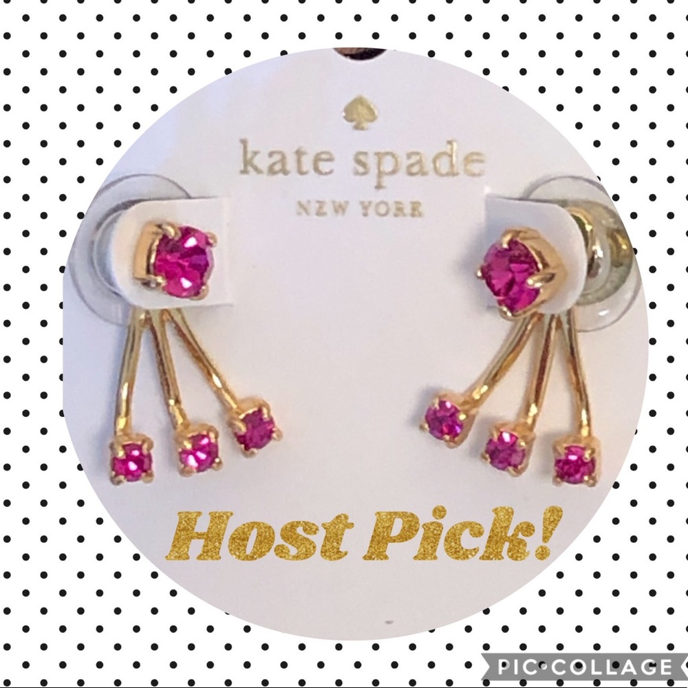 kate spade Pink Sparkler Ear Jackets - Picture 2 of 6